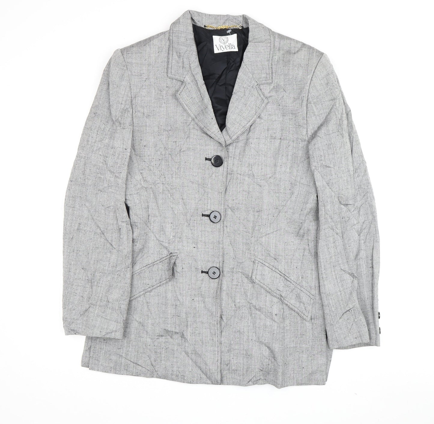 Viyella Women's Grey Blazer, Size 12, Business Attire