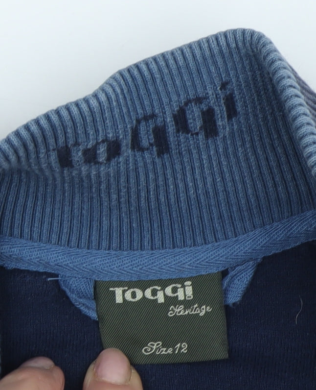 Toggi Women's Blue Cotton Jacket, Size 12, Casual Style
