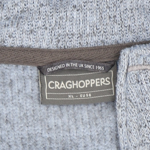 Craghoppers Men's XL Blue Knit 1/2 Zip Sweatshirt