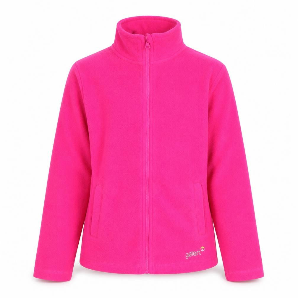 Front view of Gelert girls’ pink fleece jacket, 9-10 years, casual wear