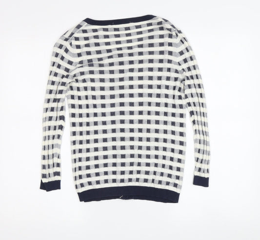 Boden Women's Multicoloured Check Cardigan, Size 8