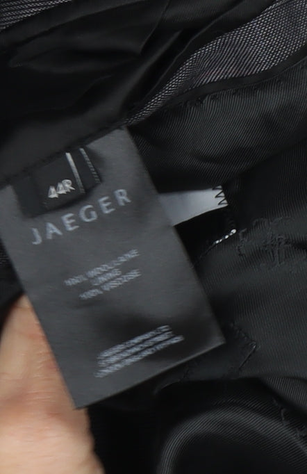 Jaeger Men's Grey Wool Blazer - Size 44R Regular Fit