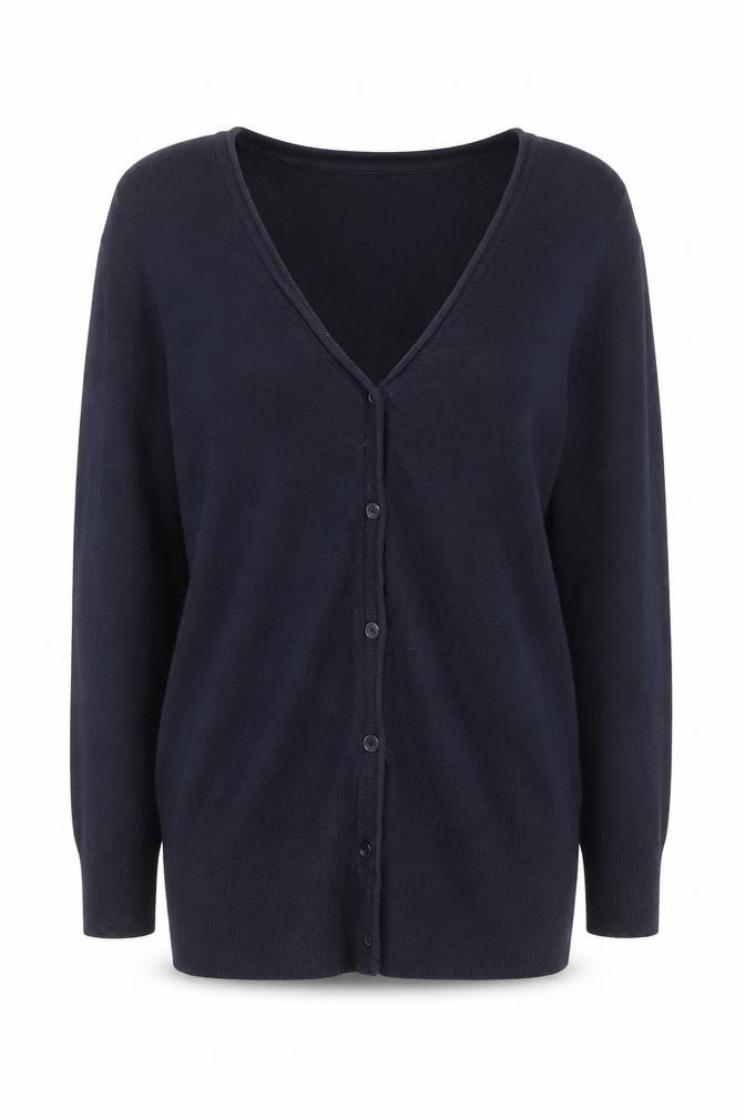 Front view of Red Herring Women's Blue Cardigan, size 8
