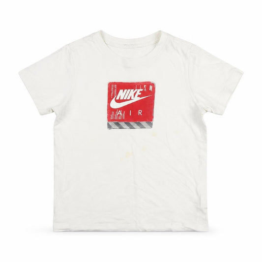 Nike Boys' White Graphic Print T-Shirt, Size S, Casual Style