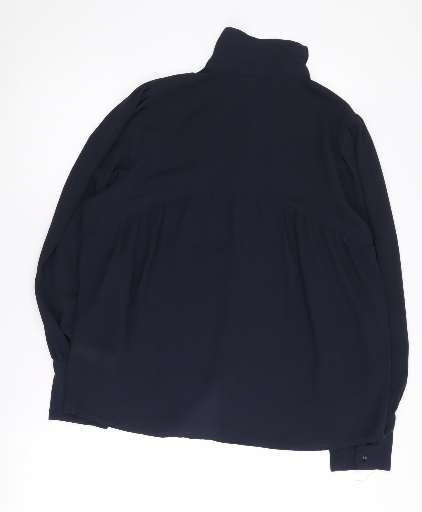 Next Women's Black Button-Up Shirt, Size 12, Long Sleeve