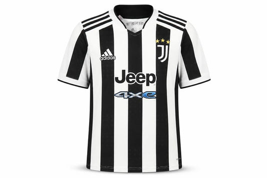 Adidas Boys 11-12 Black White Jersey Football Striped Top