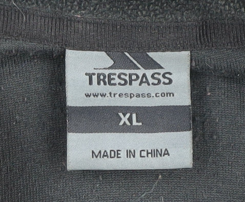 Trespass XL Men's Black Fleece Jacket - Full Zip Casual
