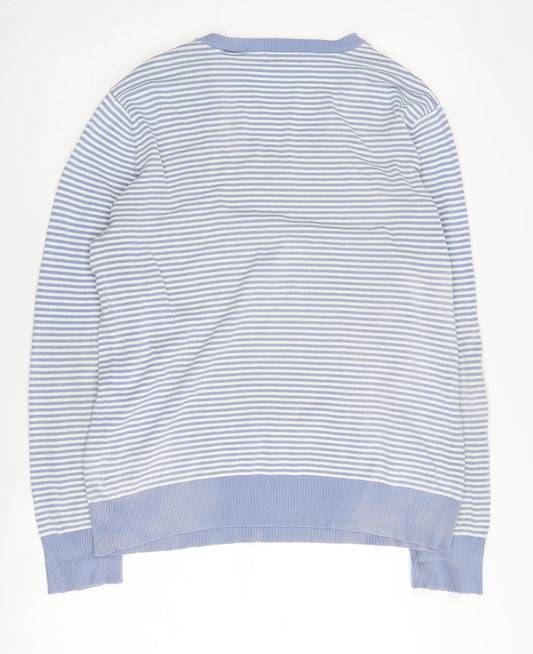 Polo Jeans Ralph Lauren Men's Blue Striped Pullover L