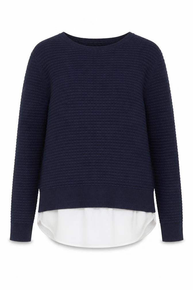 Front view of ESPRIT Women's Blue jumper, size S