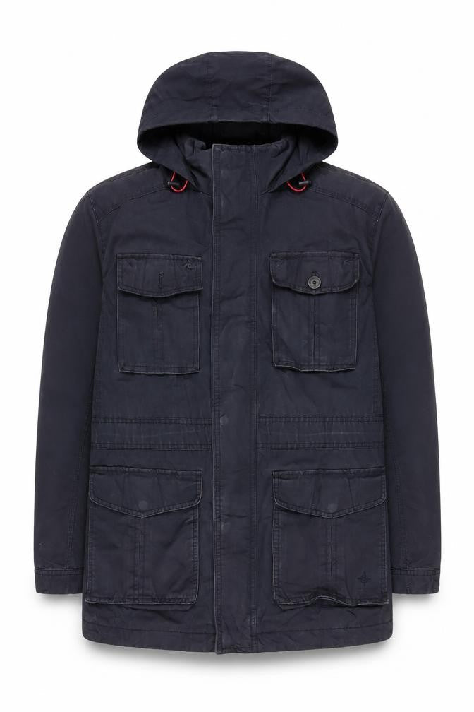 Maine New England Men's Black Parka Jacket L