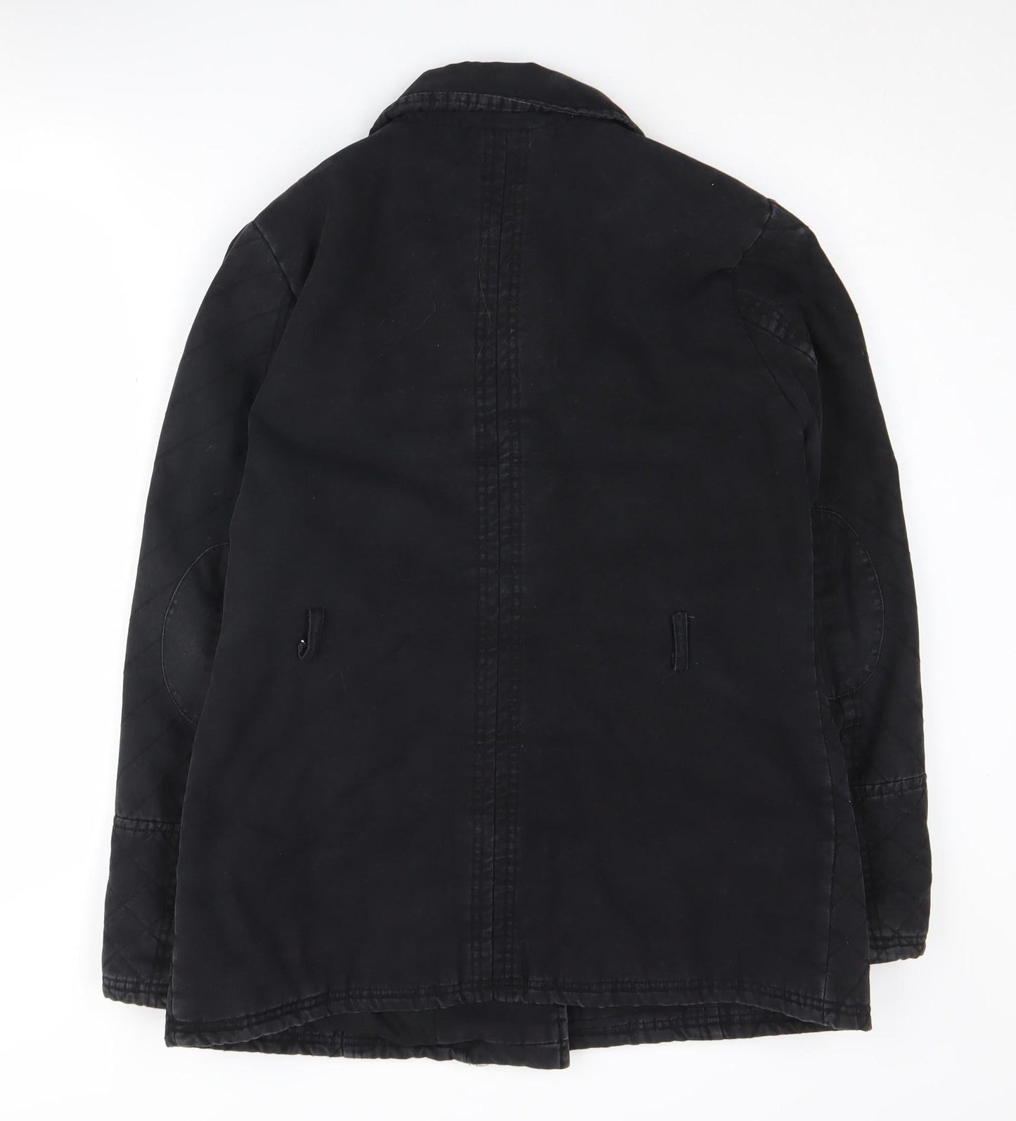 South Women's Black Bomber Jacket Size 14, Quilted, Zip