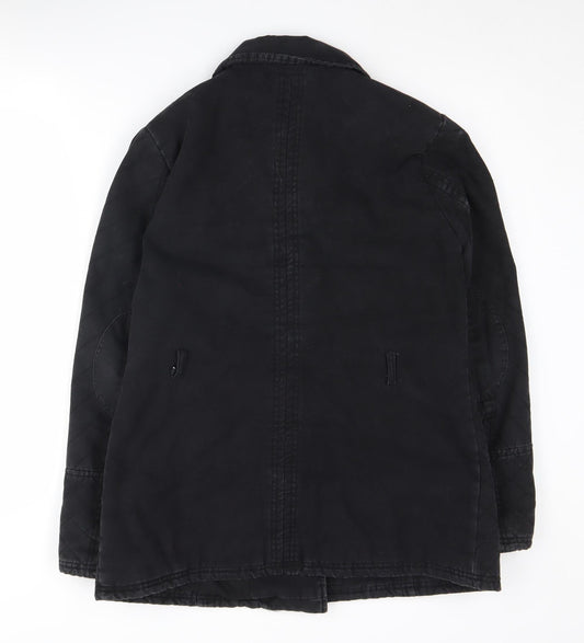 South Women's Black Bomber Jacket Size 14, Quilted, Zip