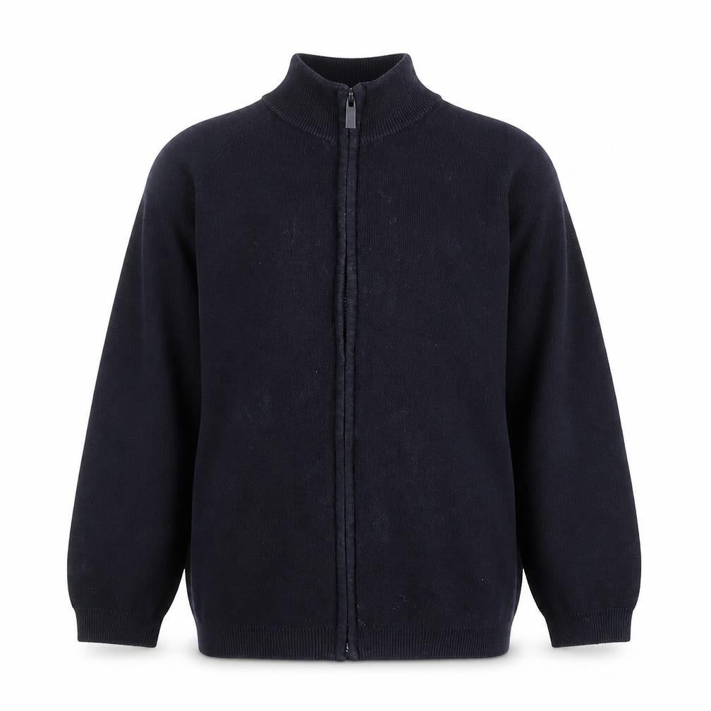 Next Boys Black Full Zip Jumper 11 Years Cotton Knit