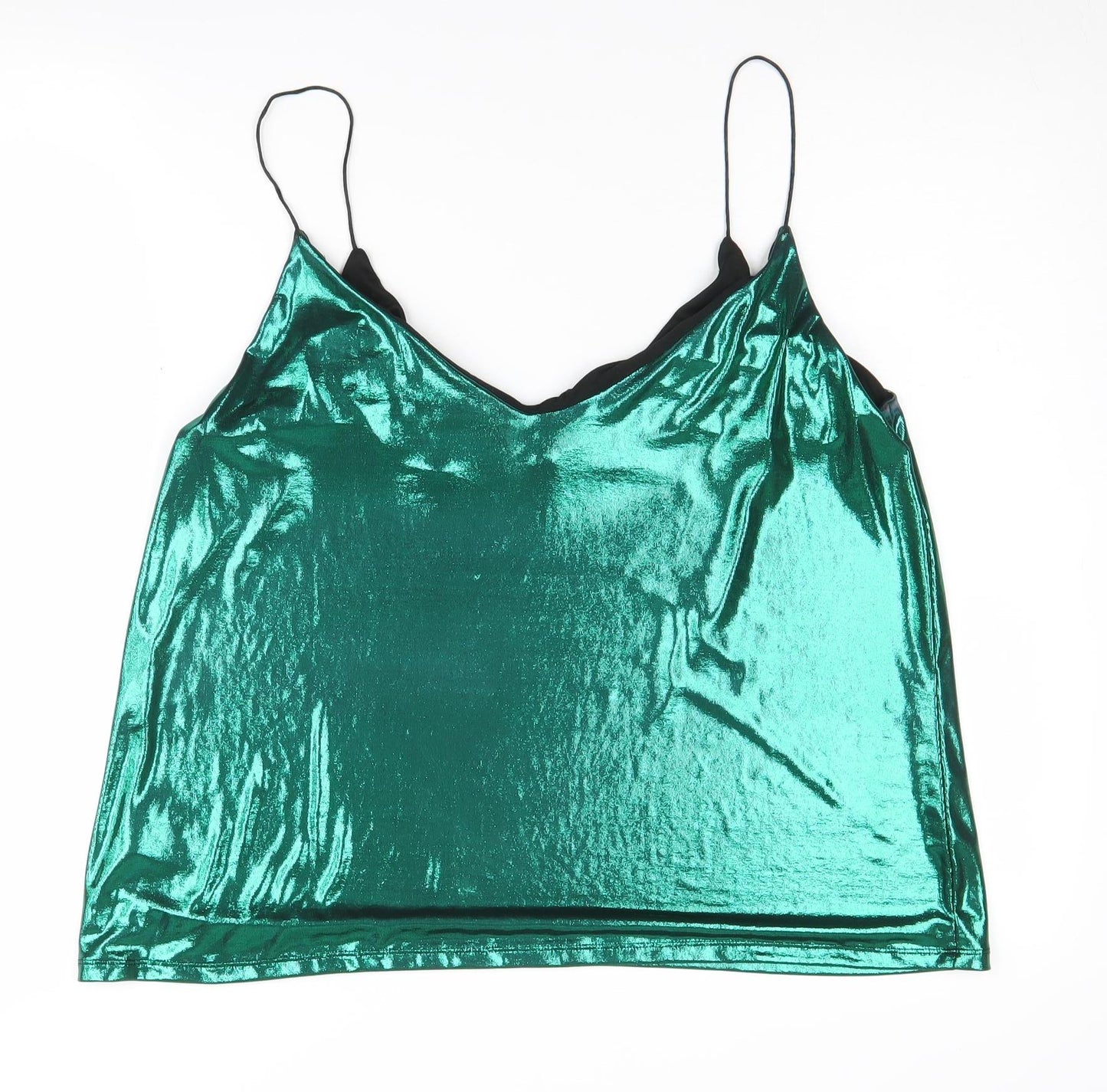 H&M Women’s Green Camisole Tank Spaghetti Strap L