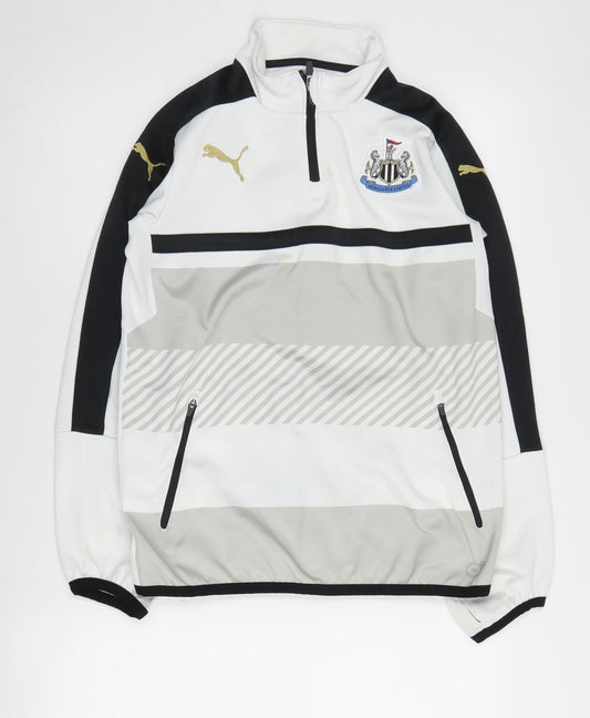 Puma Boys' White & Black Football Pullover - Size 14