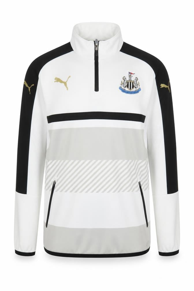 Front view of Puma boys’' white & black football pullover -, size 14