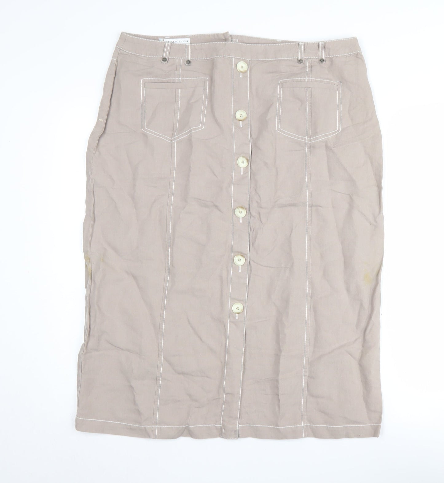 Frank Eden Women's Beige Pencil Skirt Size 18