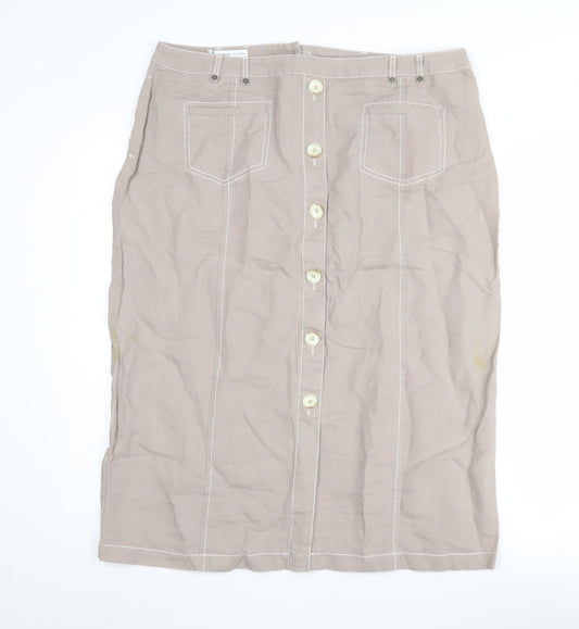 Frank Eden Women's Beige Pencil Skirt Size 18