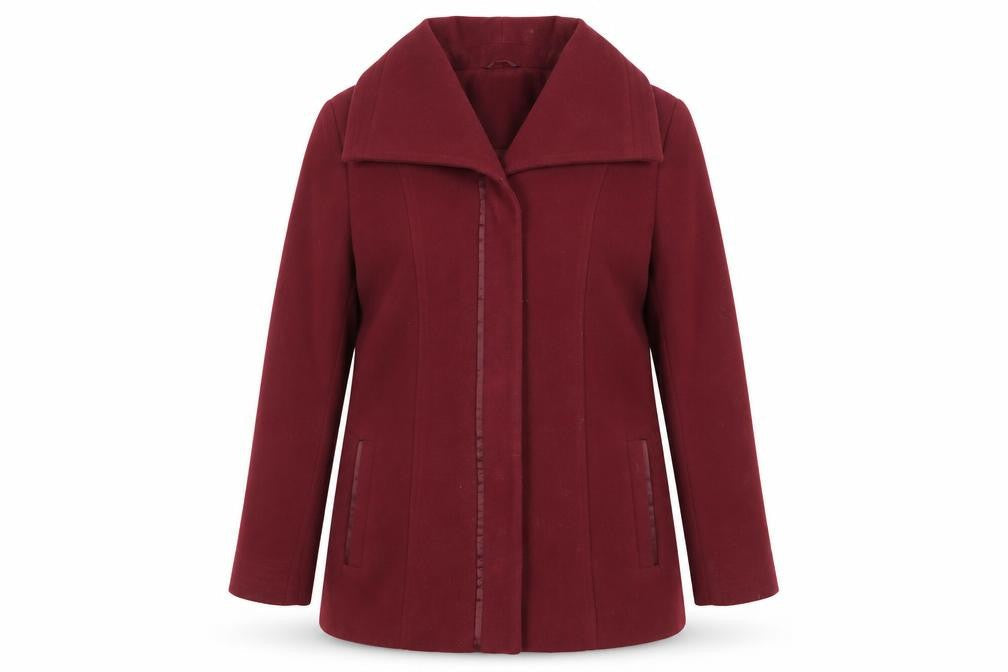 Marks & Spencer Women's Red Wool Mid-Length Coat