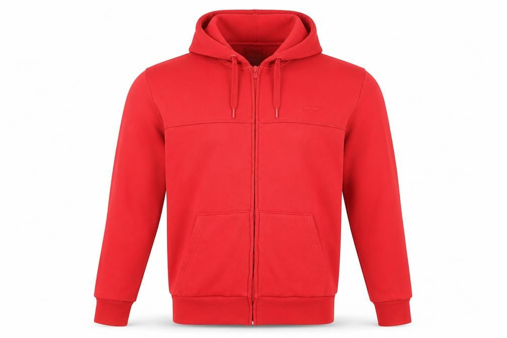 Mens UK L Regular Slazenger Red Full Zip Hoodie