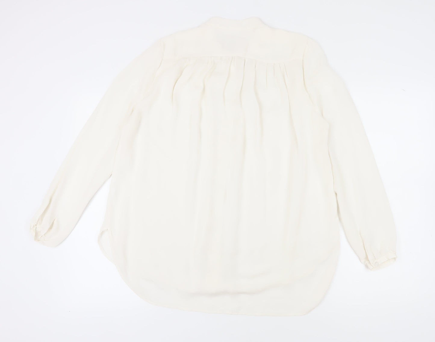 Michael Kors Women's White Silk Blouse L