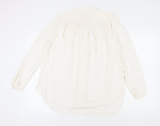 Michael Kors Women's White Silk Blouse L