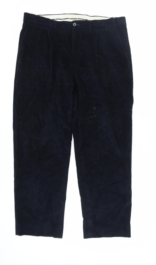 Maine New England Men's Black Corduroy Trousers Size 38