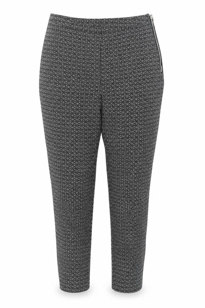 New Look Women's Black Geometric Trousers Size 14
