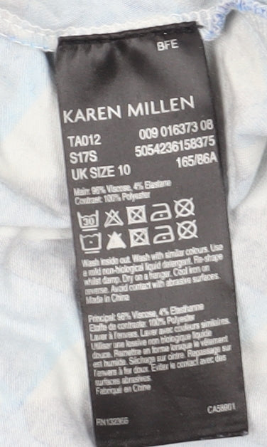 Karen Millen Women's Blue Geometric Tunic, Size 10