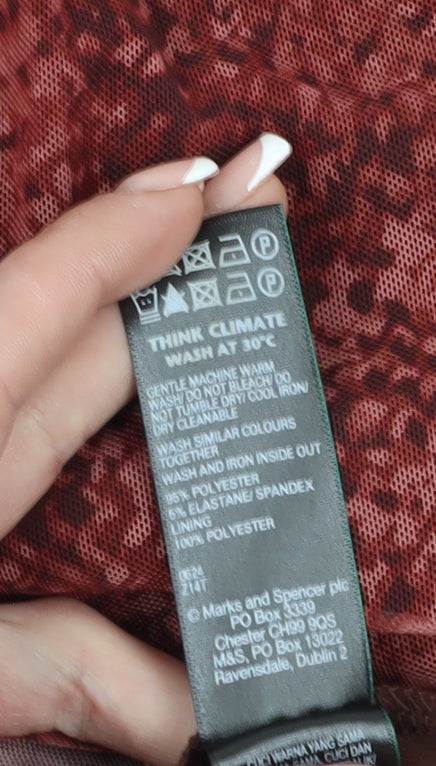 Marks and Spencer Red Animal Print Dress Size 8
