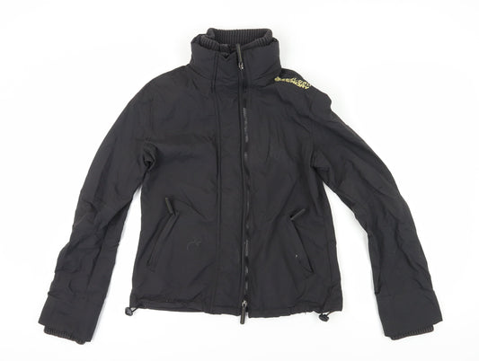 Superdry Men's Black Basic Jacket, L, Zip Closure