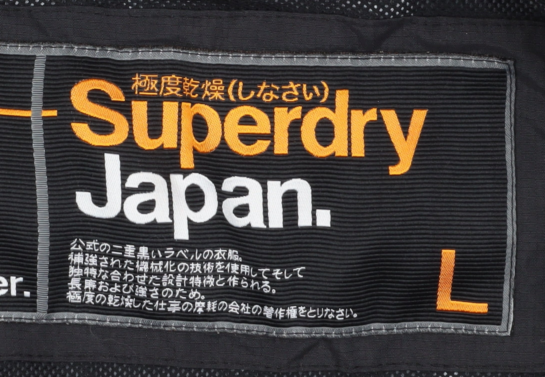 Superdry Men's Black Basic Jacket, L, Zip Closure
