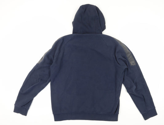Emporio Armani Men's Blue Pullover Hoodie L