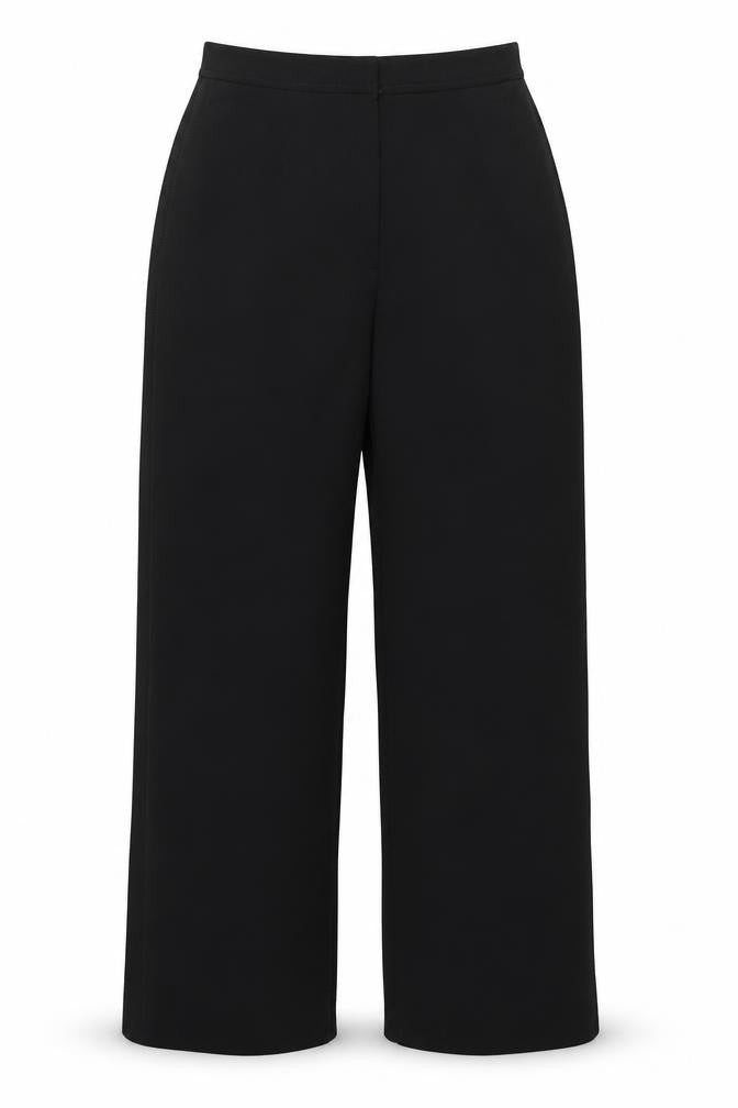 J. Taylor Women's Black High-Rise Straight Trousers