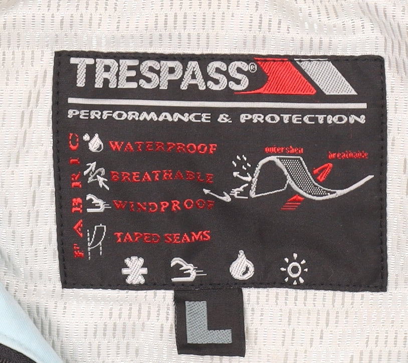Trespass Women's Blue Waterproof Parka Jacket Size L