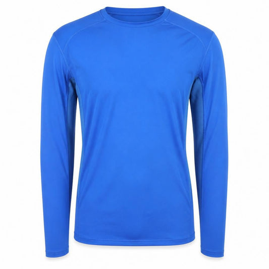Sondico Men's Blue Long Sleeve Athletic Pullover T-Shirt