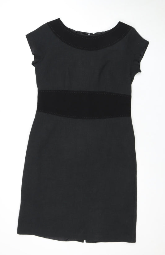 Laura Ashley Women's Black Short Sleeve Dress Size 12