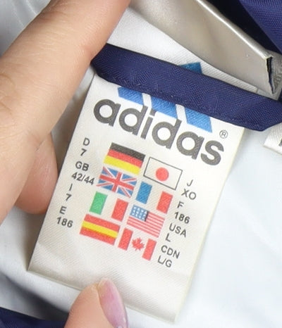 Adidas Men's Blue Windbreaker Jacket L