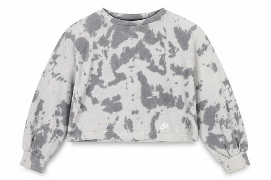 Nike Girls' Grey Tie-Dye Sweatshirt, Size 8, Pullover