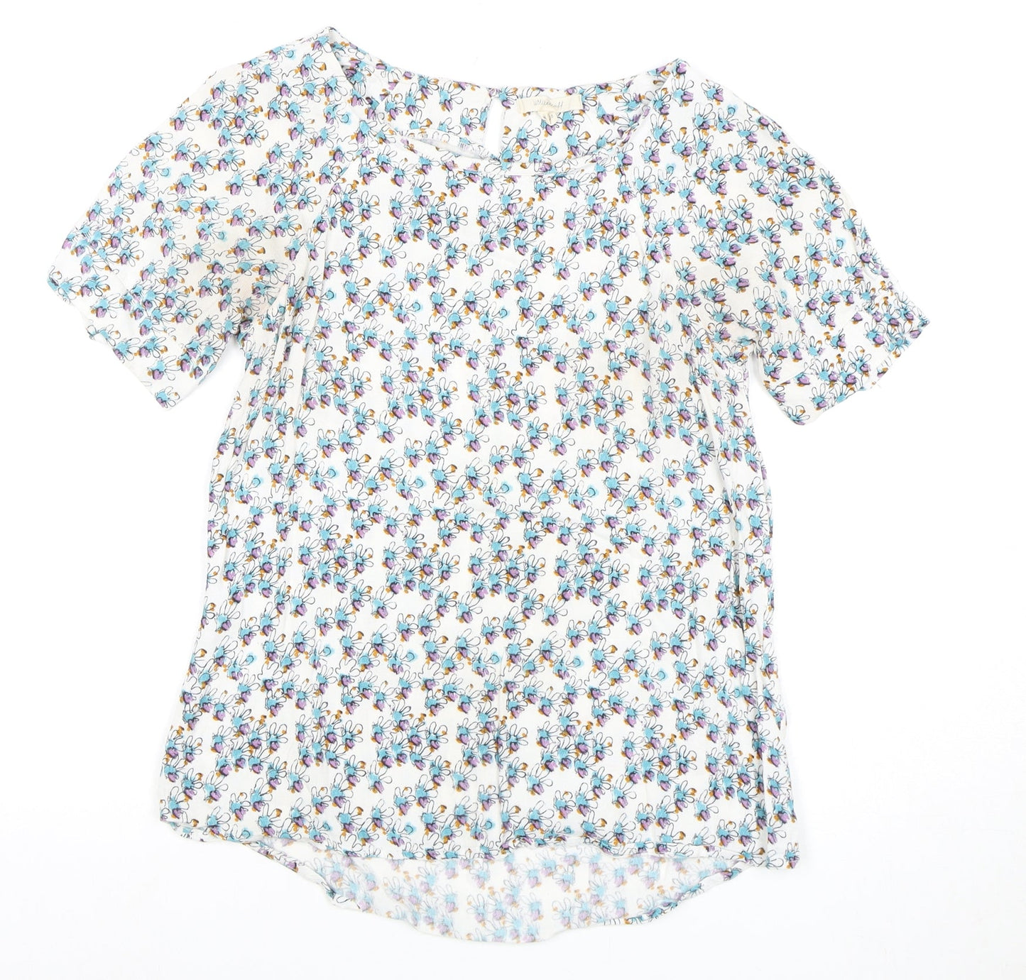 White Stuff Women's Floral Blouse, Size 8, Multicoloured