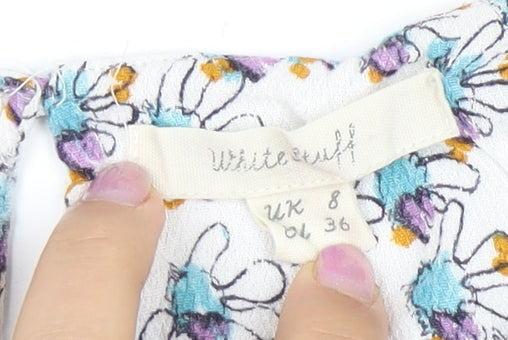 White Stuff Women's Floral Blouse, Size 8, Multicoloured