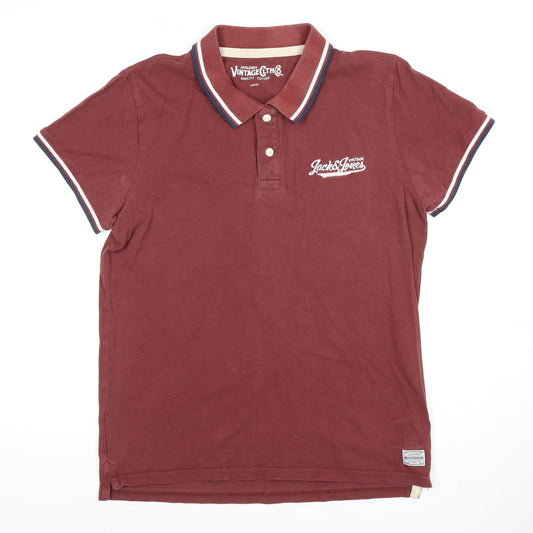 Jack & Jones Men's Red L Polo Shirt