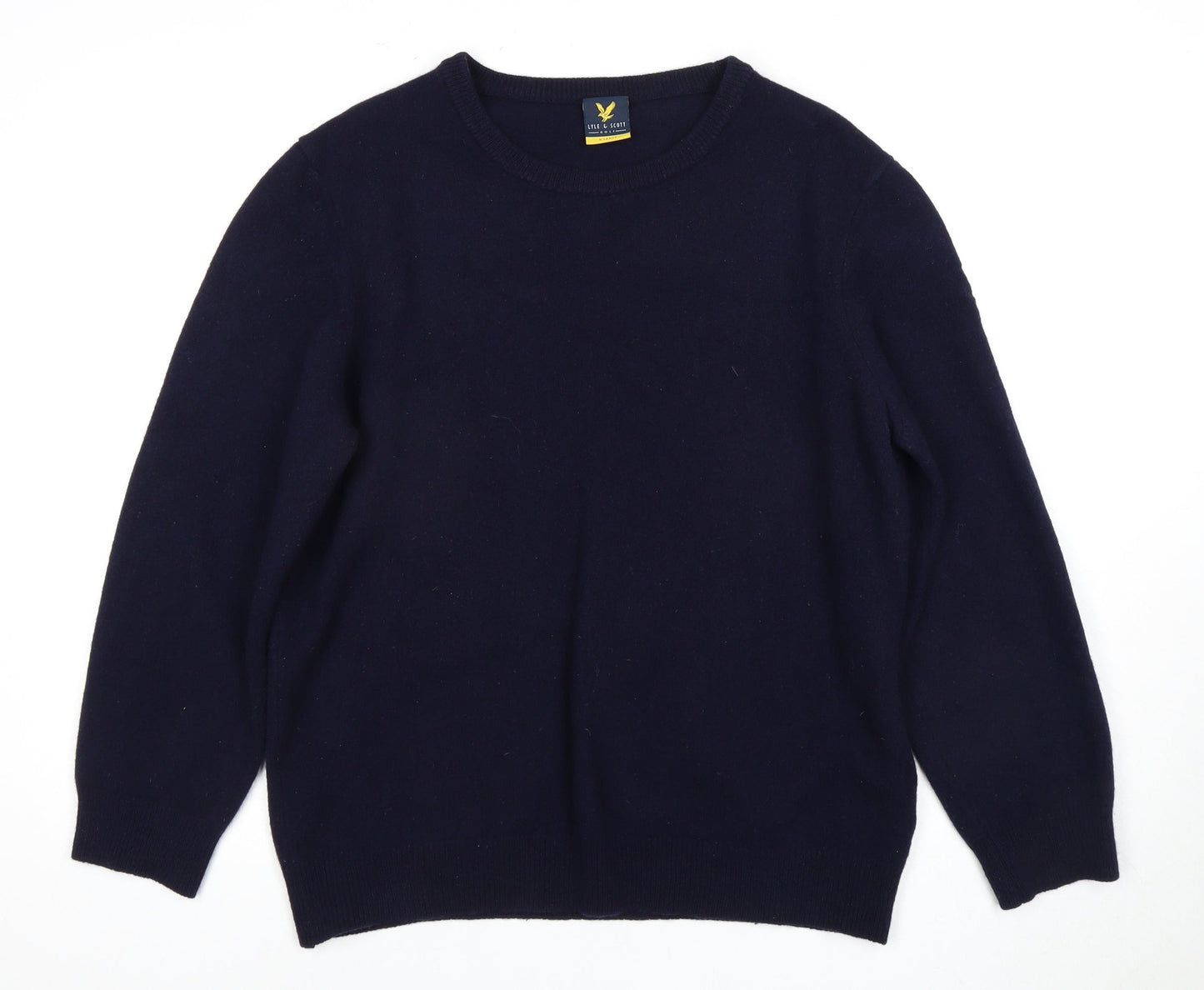 Lyle & Scott Men's Blue XL Wool Pullover Jumper