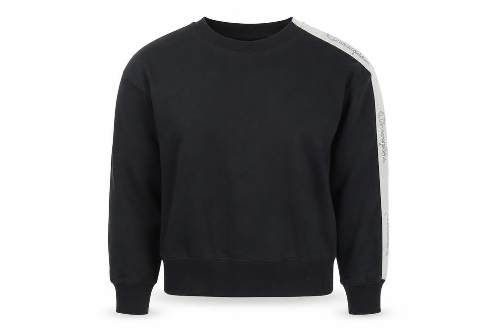 Womens UK S Regular Champion Black Pullover Sweatshirt