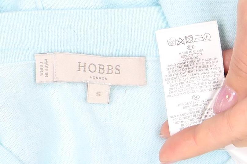 Hobbs Women's Blue Knit Jersey Top S