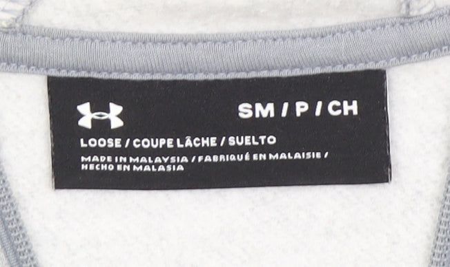 Under Armour Grey Full Zip Hoodie S Unisex Adults