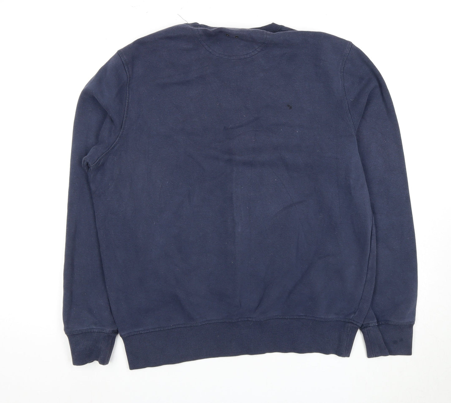 Converse Men's Blue Crew Neck Logo Sweatshirt M