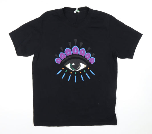 Kenzo Men's Black L Graphic Art T-Shirt