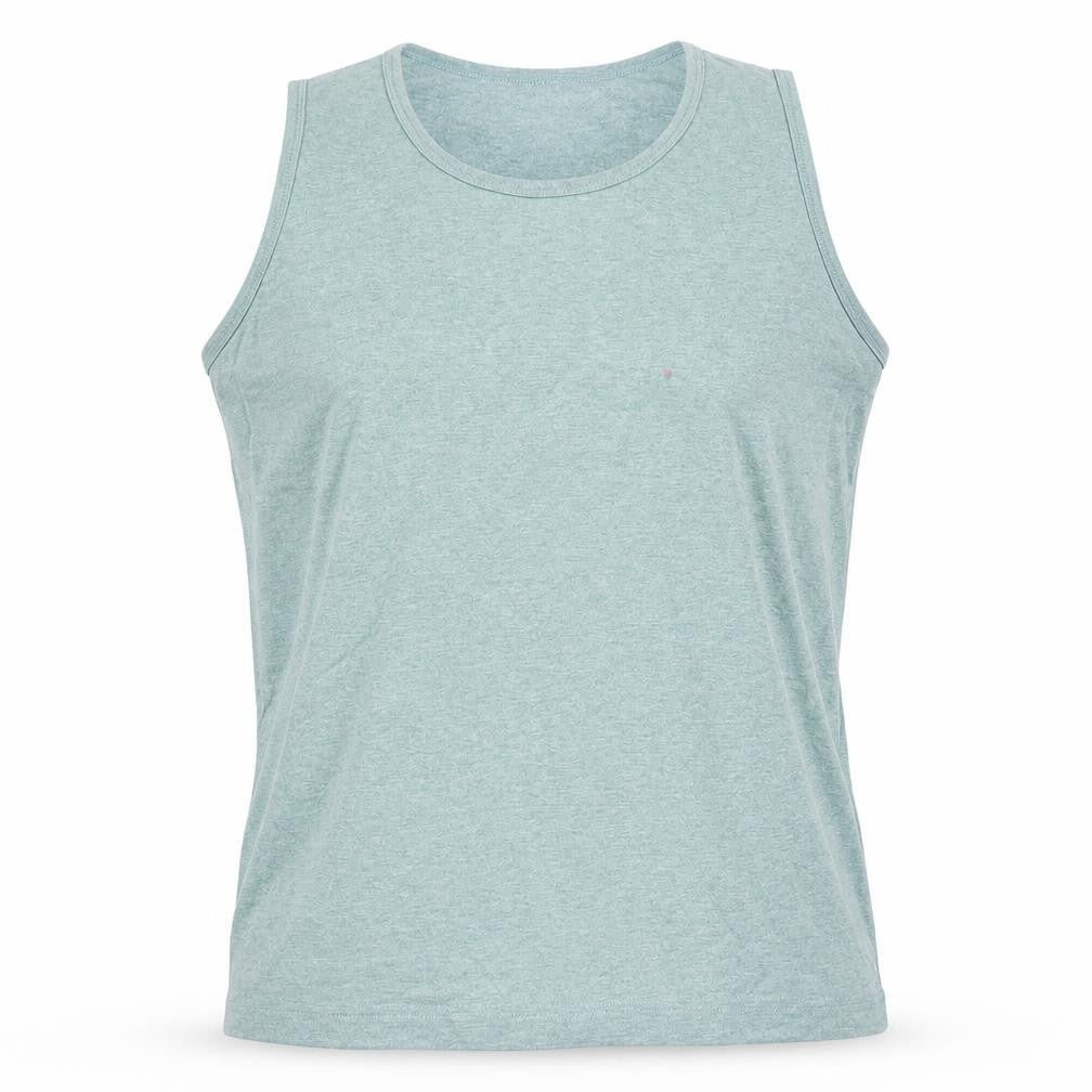 Front view of Thomas Nash Men's Green Sleeveless T-Shirt L