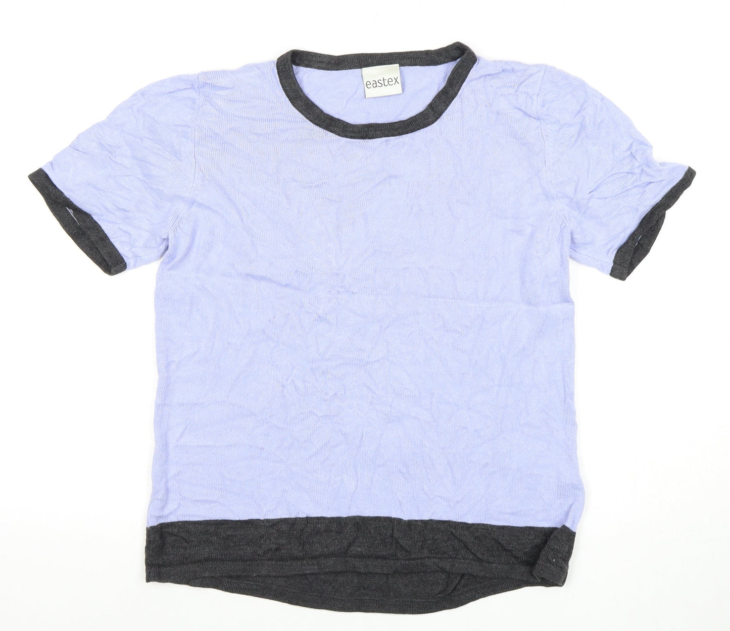 Eastex Women Blue Ringer T-Shirt, Size 10